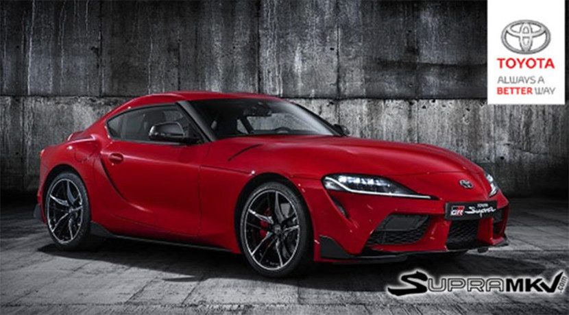 Front of the Toyota Supra 2019 filtered