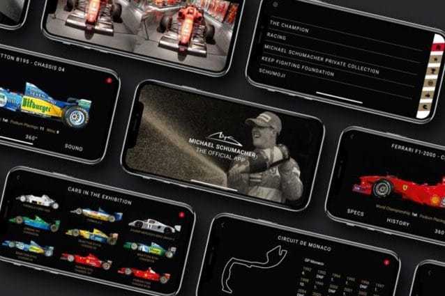Interface official app of Schumi 